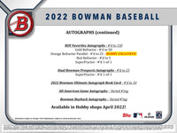 2022 Bowman Baseball Hobby Pack