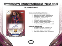 2023-24 Topps Chrome UEFA Womens Champions League Hobby Box