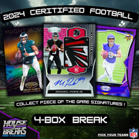 2024 Panini Certified Football Hobby 4-Box ‘Pick Your Team’ #1