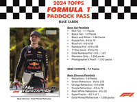 2024 Topps Paddock Pass Formula 1 Racing Hobby Box