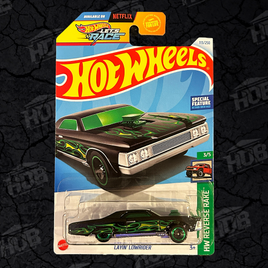 2024 Hot wheels Mainline #113 - Layin’ Lowrider (Black w/Green Flames))