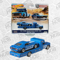 Hot Wheels Car Culture Team Transport 69 Ford Mustang Boss 302 Retro Rig