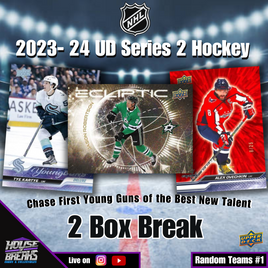 Break #480 2023-24 Upper Deck Series 2 Hockey 2-Box RT (Random Teams)